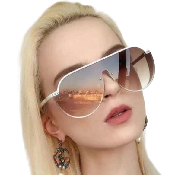 SUNGLASSES Fashion Gold & Brown Shades Sun Glasses Summer Beach Vacation - Picture 1 of 16